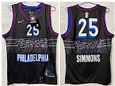 76ers 25 Ben Simmons Black 2020-21 City Edition Nike Swingman Jersey,baseball caps,new era cap wholesale,wholesale hats